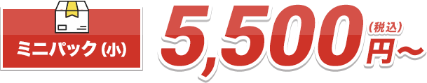 ミニパック（小）5,500円（税込）～