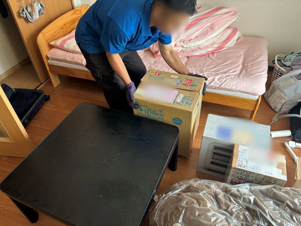 「1Kのマンションから不要になった家電・ベッド・ヒーターなどを回収しました」作業写真